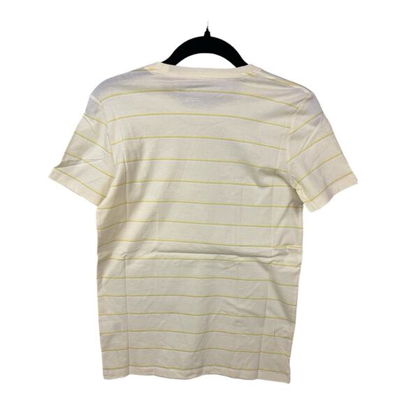 Everlane The Organic Cotton Crew Neck‎ Short Sleeve Shirt in Yellow Stripe S NWT - Picture 3 of 7